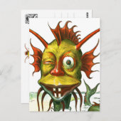 Het vriendelijke Zee Monster Briefkaart (Voorkant / Achterkant)