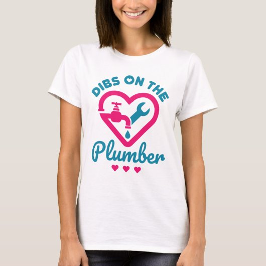 Het Vriendin van de vrouw van de Plumber Cute Plum T-shirt (Voorkant)