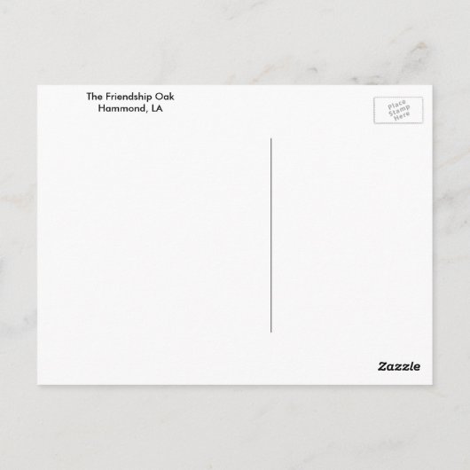 Het vriendschap Oak 2 Briefkaart (Achterkant)