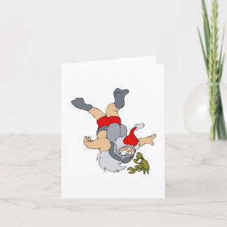 Het vrij duiken van de kerstman feestdagen kaart