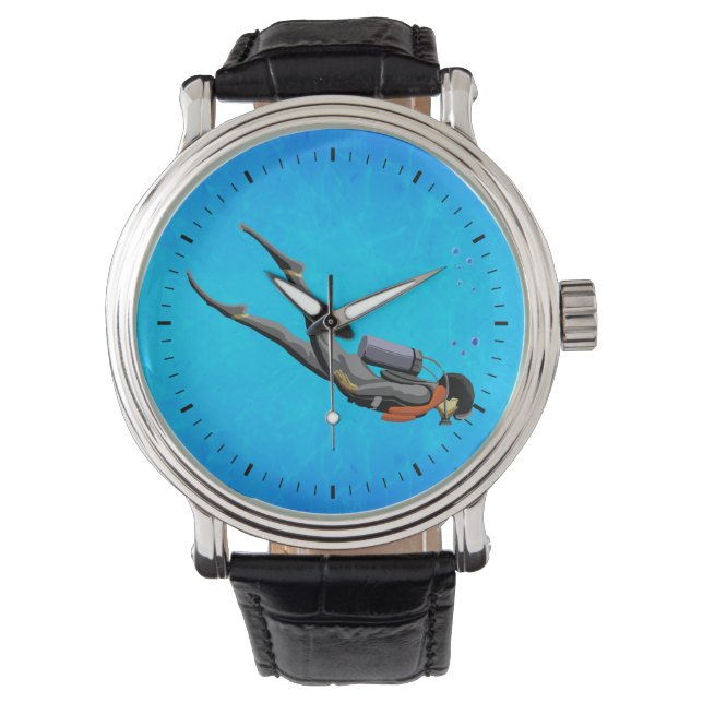 Het Vrij duiken van het man Horloge (Voorkant)