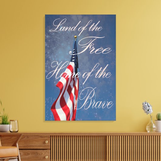 Het vrije huis van de dappere canvas afdruk (Insitu (Woonkamer))