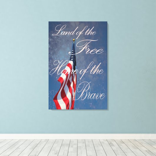 Het vrije huis van de dappere canvas afdruk (Insitu (Houten vloer))