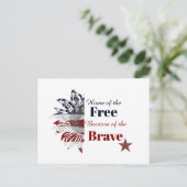 Het vrije huis vanwege de dappere, briefkaart (Staand voorkant)