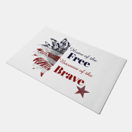 Het vrije huis vanwege de dappere, deurmat