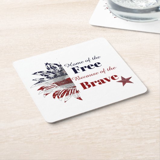 Het vrije huis vanwege de dappere, kartonnen onderzetters (Schuin)