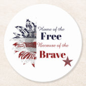 Het vrije huis vanwege de dappere, ronde kartonnen onderzetter (Voorkant)