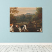 Het vrijgeven van de Honden Canvas Afdruk (Insitu (Houten vloer))