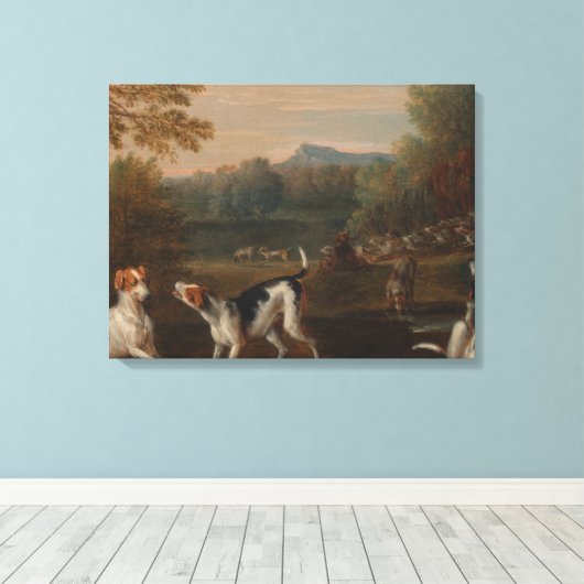 Het vrijgeven van de Honden Canvas Afdruk (Insitu (Houten vloer))