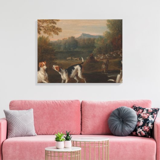 Het vrijgeven van de Honden Canvas Afdruk (Insitu (Woonkamer))