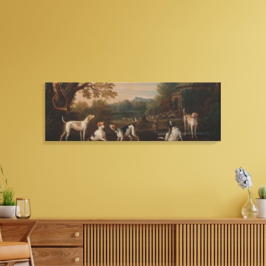 Het vrijgeven van de Honden Canvas Afdruk (Insitu (Woonkamer))