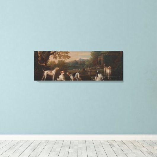 Het vrijgeven van de Honden Canvas Afdruk (Insitu (Houten vloer))