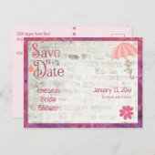 Het Vrijgezellenfeest Datum opslaan Aankondigingskaart (Voorkant / Achterkant)