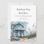 Het vrijgezellenfeest in het Beach House Kaart (Voorkant)