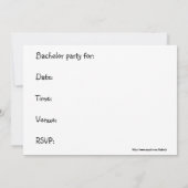 Het vrijgezellenfeest kaart (Achterkant)