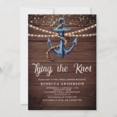 Het Vrijgezellenfeest Knot Navy Blue Anchor Kaart (Voorkant)