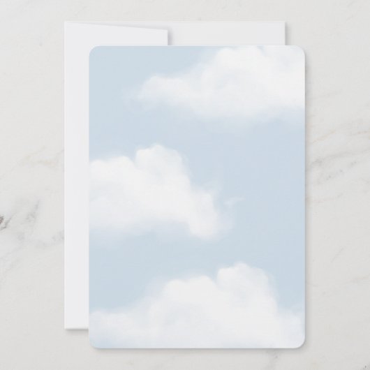 Het Vrijgezellenfeest van Cloud Nine Blue Kaart (Achterkant)