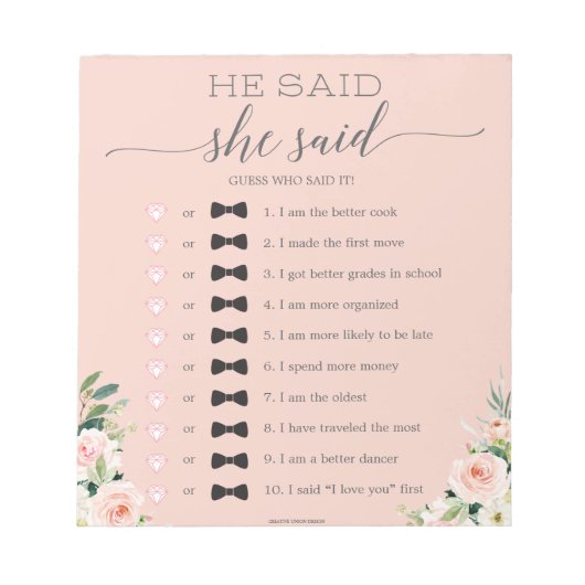 Het Vrijgezellenfeest van de begroting zei dat ze Notitieblok (Voorkant)