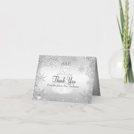 Het Vrijgezellenfeest van de Cake van het Huwelijk Bedankkaart (Voorkant)