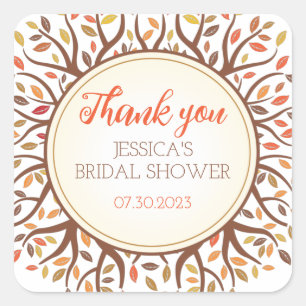 Het Vrijgezellenfeest van de Herfst van de Boom va Vierkante Sticker