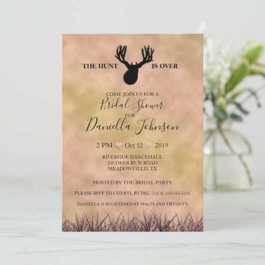 Het Vrijgezellenfeest van de Hunt is over het huwe Kaart (Staand voorkant)