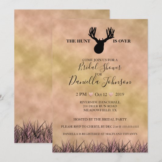 Het Vrijgezellenfeest van de Hunt is over het huwe Kaart (Voorkant / Achterkant)