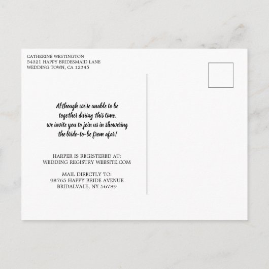 Het Vrijgezellenfeest van de Licht van het Koord v Uitnodiging Briefkaart (Achterkant)