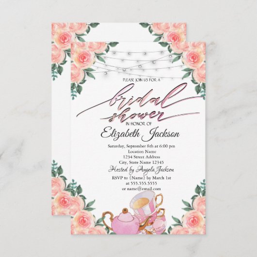 Het Vrijgezellenfeest van de Rozen van de Lichten  Kaart (Voorkant / Achterkant)