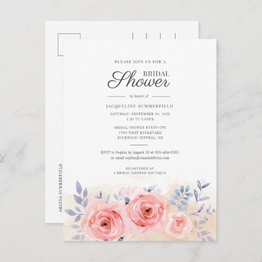 Het Vrijgezellenfeest van de Waterverf van het man Uitnodiging Briefkaart (Voorkant / Achterkant)