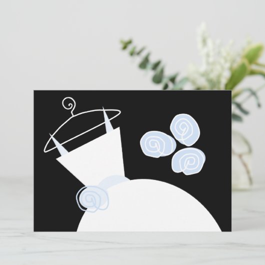 Het vrijgezellenfeest van het huwelijk is horizont kaart (Staand voorkant)