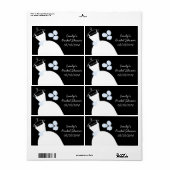 Het Vrijgezellenfeest van het huwelijk is zwart, h Etiket (Full Sheet)