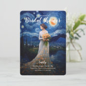 Het Vrijgezellenfeest van het thema Sterrennacht | Kaart (Staand voorkant)