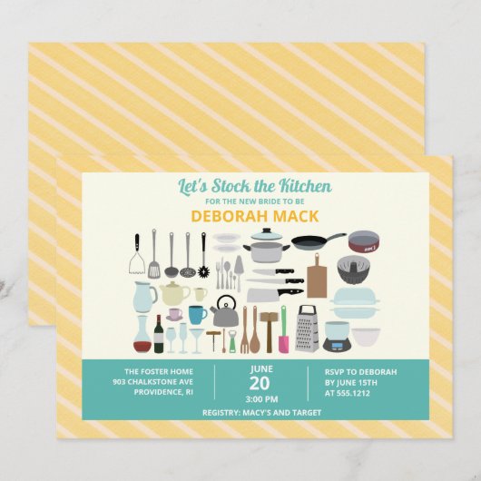 Het Vrijgezellenfeest van Kitchen Kaart (Voorkant / Achterkant)