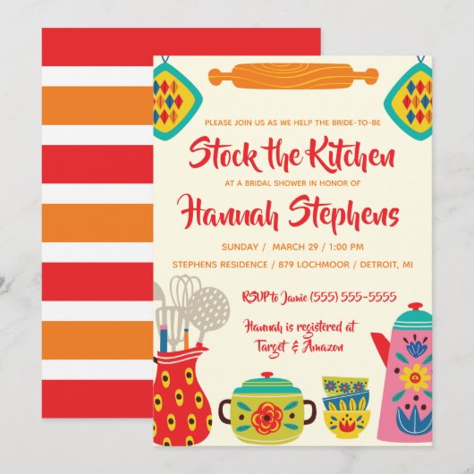 Het Vrijgezellenfeest van Kitchen Kaart (Voorkant / Achterkant)