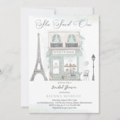 Het Vrijgezellenfeest van Parisian zei dat ze Oui  Kaart (Voorkant)