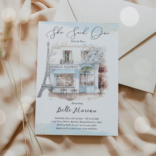 Het Vrijgezellenfeest van Parisian zei dat ze Oui  Kaart