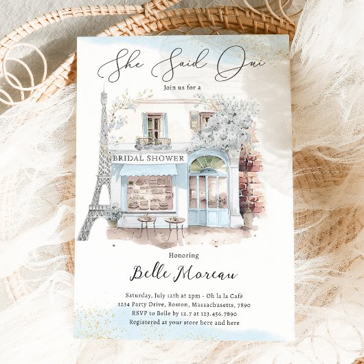 Het Vrijgezellenfeest van Parisian zei dat ze Oui  Kaart