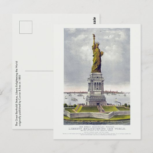 Het Vrijheidsbeeld, Het grote Bartholdi-beeld Briefkaart (Voorkant / Achterkant)