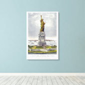 Het Vrijheidsbeeld, Het grote Bartholdi-beeld Canvas Afdruk (Insitu (Houten vloer))