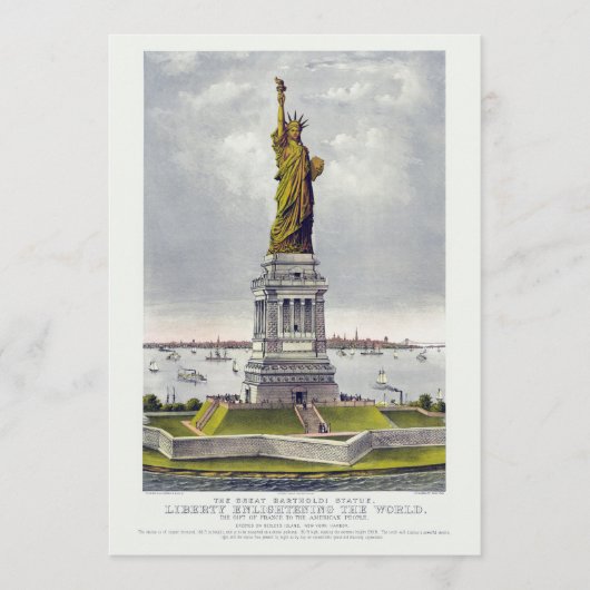 Het Vrijheidsbeeld, Het grote Bartholdi-beeld Kaart (Voorkant)