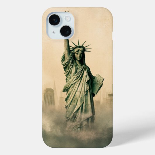 Het Vrijheidsbeeld komt op uit de mist Case-Mate iPhone Case (Achterkant)