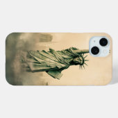 Het Vrijheidsbeeld komt op uit de mist Case-Mate iPhone Case (Achterkant (horizontaal))