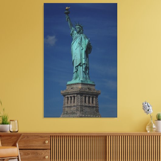 Het Vrijheidsbeeld op het gebied van de vogelstand Canvas Afdruk (Insitu (Woonkamer))