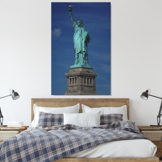 Het Vrijheidsbeeld op het gebied van de vogelstand Canvas Afdruk (Insitu (Slaapkamer))