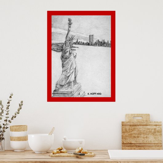 "Het Vrijheidsbeeld" Poster (Keuken)