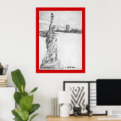 "Het Vrijheidsbeeld" Poster (Thuiskantoor)