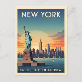 Het  Vrijheidsbeeld van New York Briefkaart