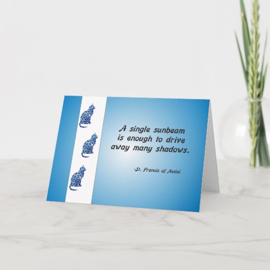 Het vrijwilligers Citaat van de Kat en van de Bedankkaart (Voorkant)