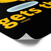 HET VROEGE WORM KRIJGT EEN BIRD grappig citaat Poster (Hoek)