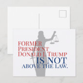 Het vroegere President Trump is niet boven de wet Briefkaart (Voorkant / Achterkant)